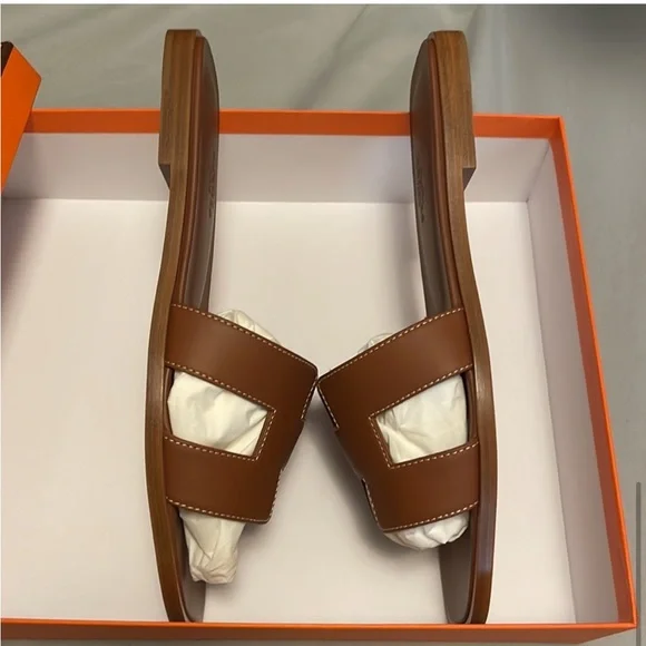 Authentic Hermes Oran leather Sandals - Picture 6 of 6
